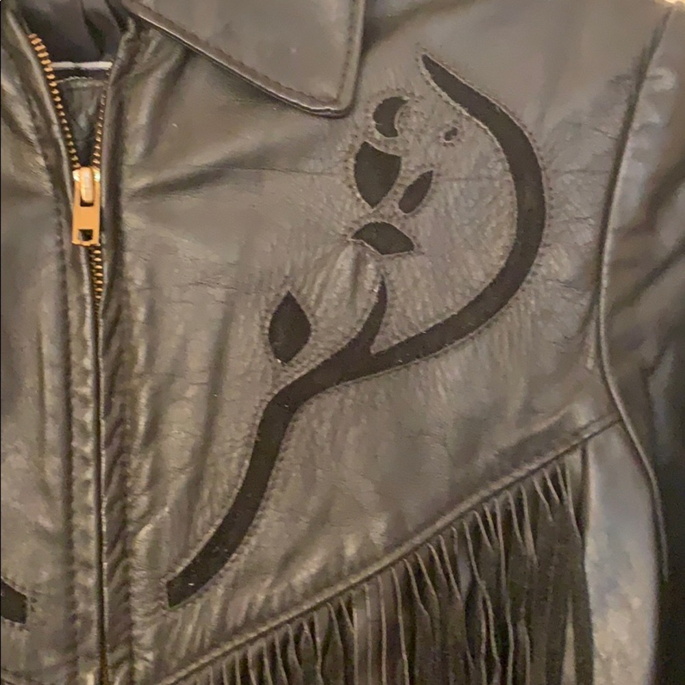 Dallas Leather Motorcycle Jacket size small - Picture 2 of 6